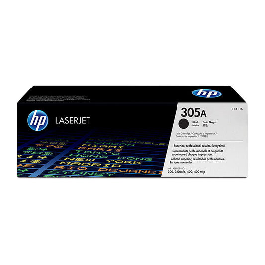 HP #305A Black Toner Laser Cartridge CE410A