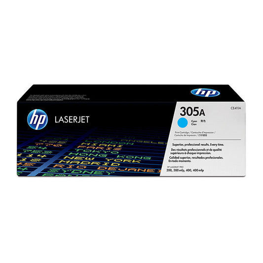 HP #305A Cyan Toner Laser Cartridge CE411A