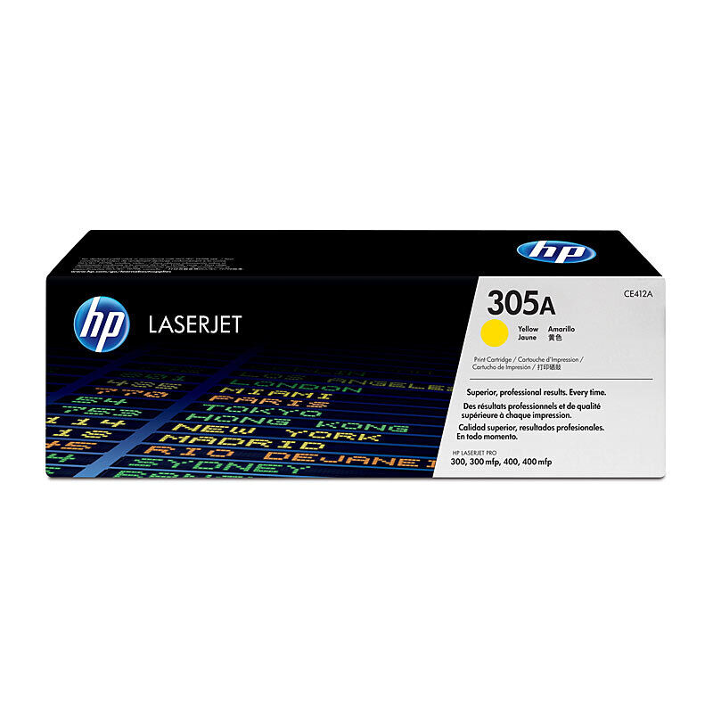 HP #305A Yellow Toner Laser Cartridge CE412A