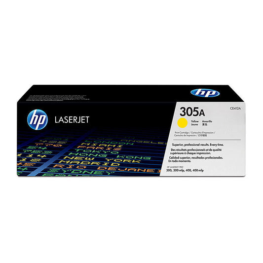 HP #305A Yellow Toner Laser Cartridge CE412A