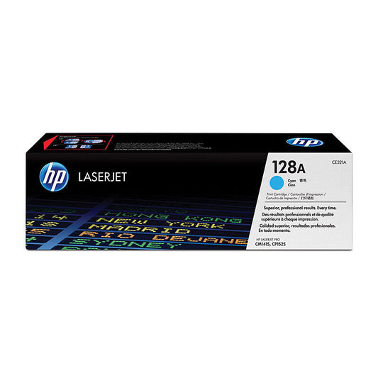 HP (Hewlett Packard) #128A Cyan Toner Laser Cartridge CE321A