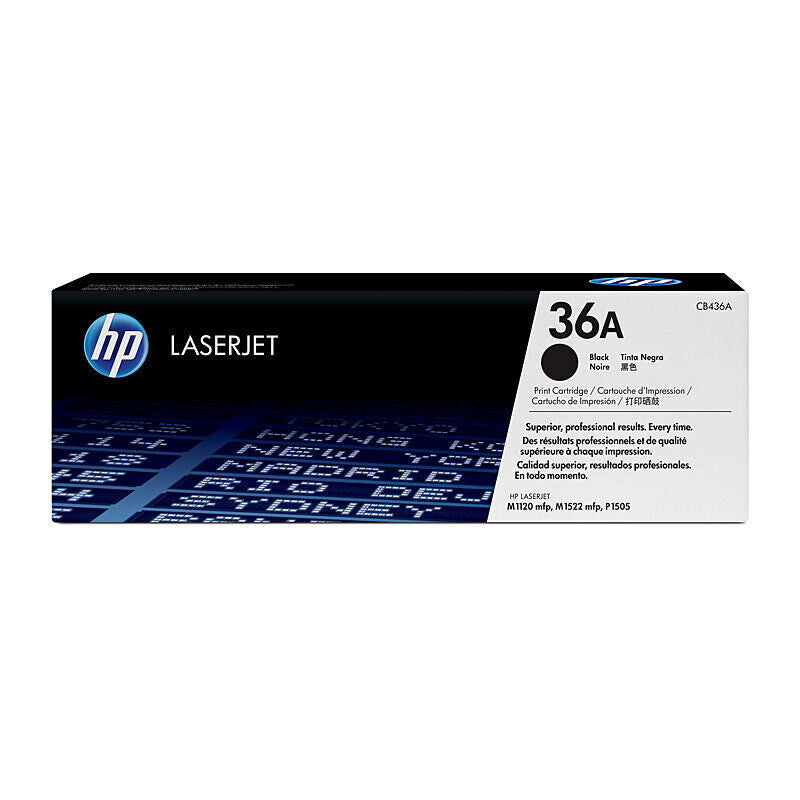 HP (Hewlett Packard) #36A Black Toner Laser Cartridge CB436A