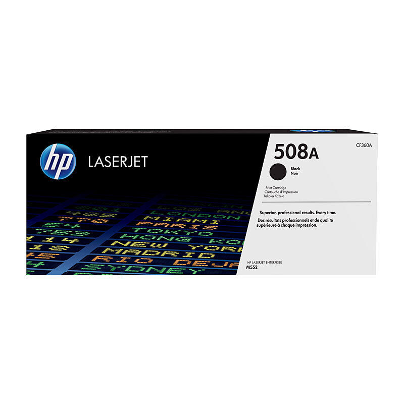 HP (Hewlett Packard) #508A Black Toner Laser Cartridge CF360A