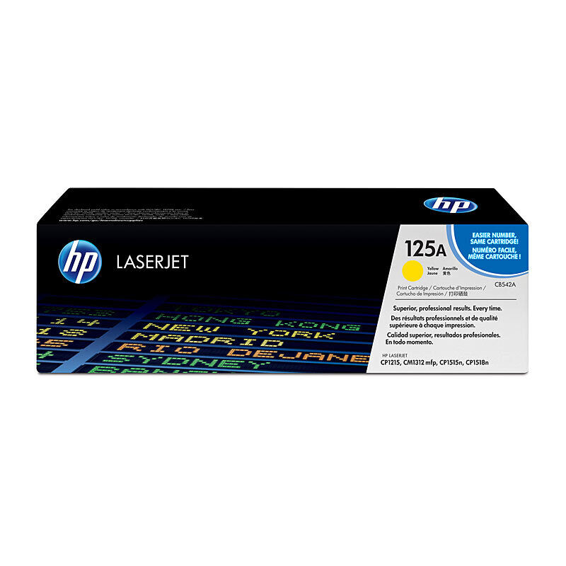 HP (Hewlett Packard) #125A Yellow Toner Laser Cartridge CB542A
