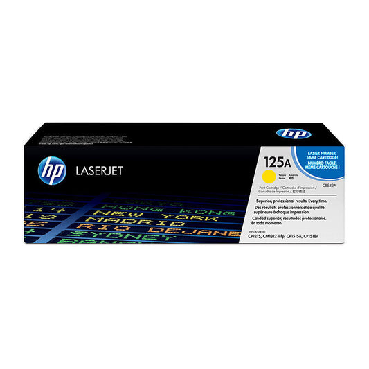 HP (Hewlett Packard) #125A Yellow Toner Laser Cartridge CB542A