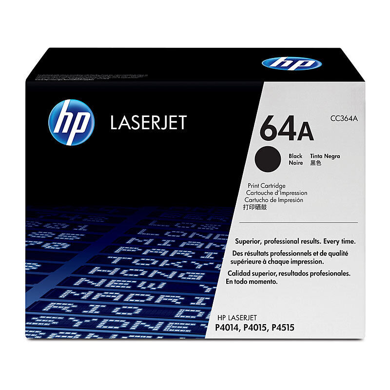 HP (Hewlett Packard) #64 Black Toner Laser Cartridge CC364A
