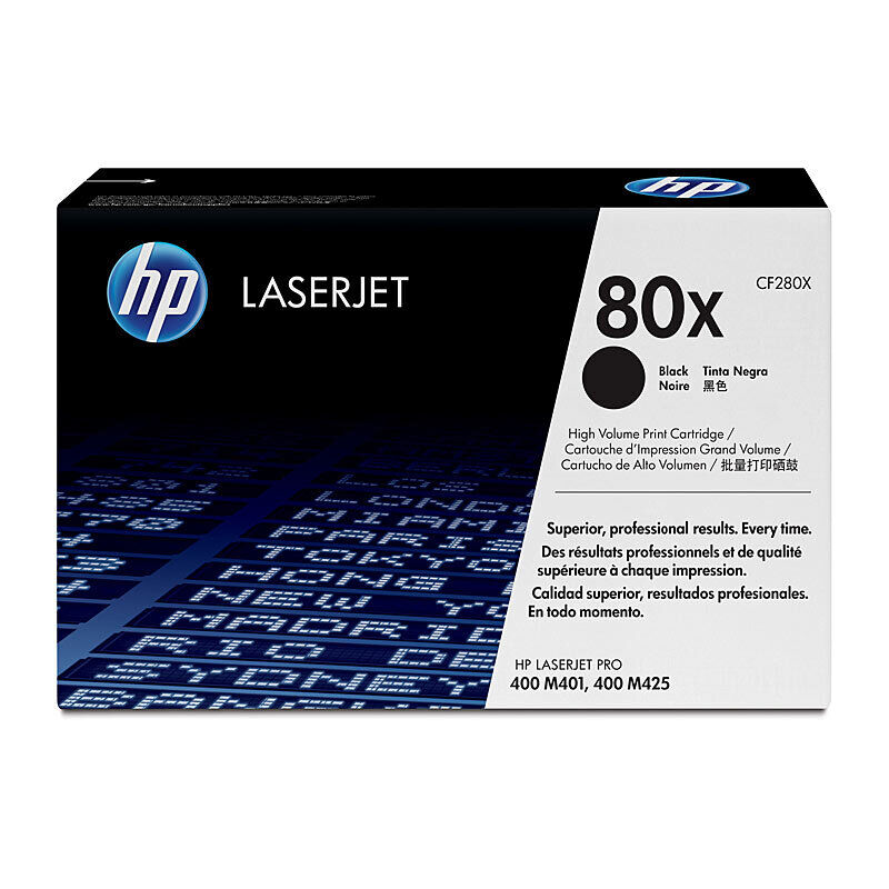 HP (Hewlett Packard) #80X Black Toner Laser Cartridge CF280X