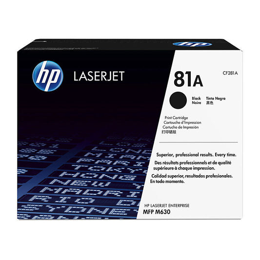 HP (Hewlett Packard) #81A Black Toner Laser Cartridge CF281A