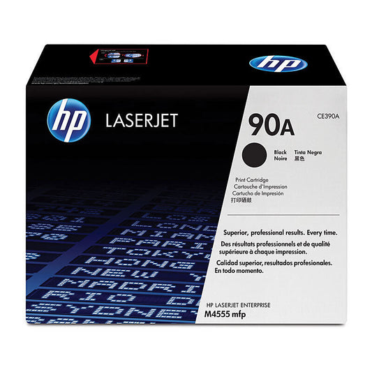 HP (Hewlett Packard) #90A Black Toner Laser Cartridge CE390A