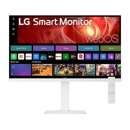 LG 27" MyView 4K UHD Smart Monitor (White, webOS, Home Office Ready)