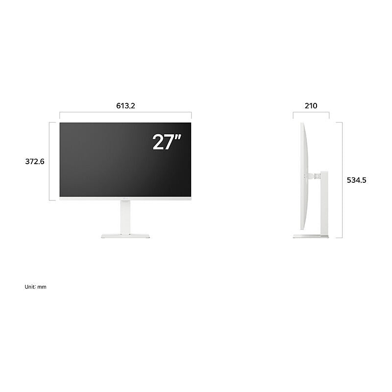 LG 27" MyView 4K UHD Smart Monitor (White, webOS, Home Office Ready)