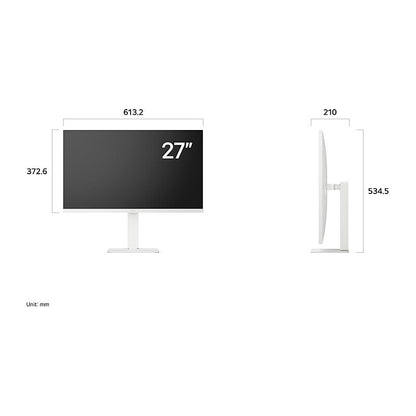 LG 27" MyView 4K UHD Smart Monitor (White, webOS, Home Office Ready)