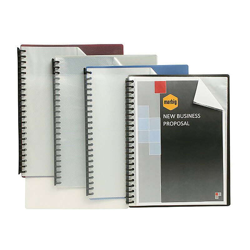 Marbig Display Book A4 - Clear Front - Black