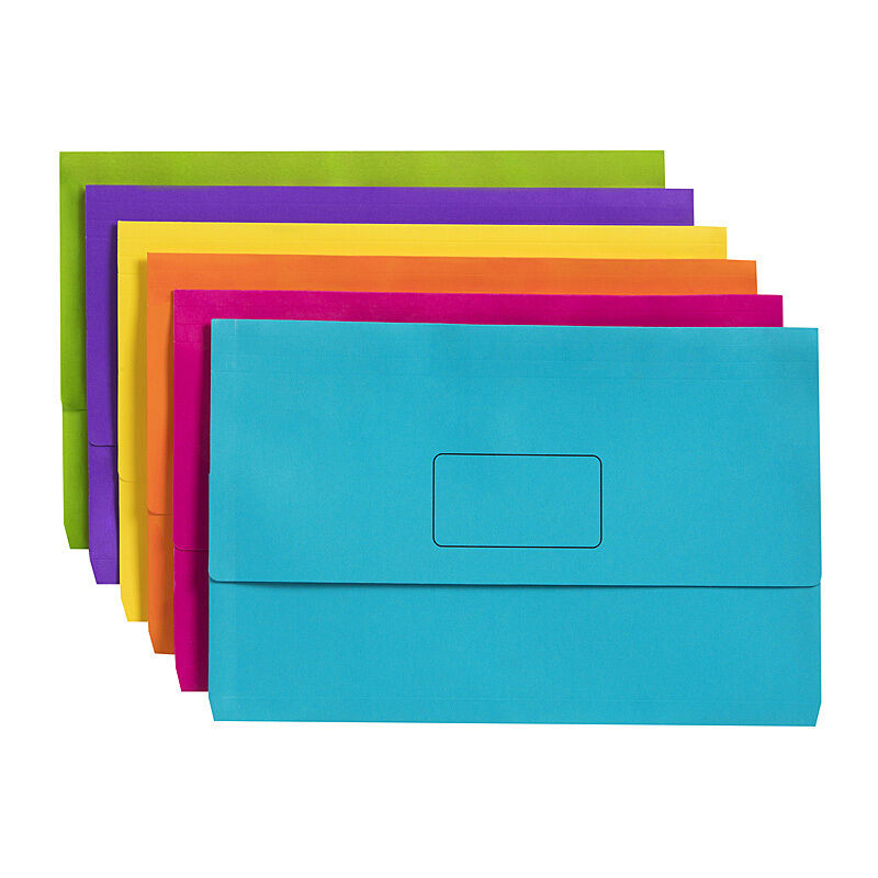 Marbig Wallet Foolscap Slimpick Bright Assorted - Pack of 10
