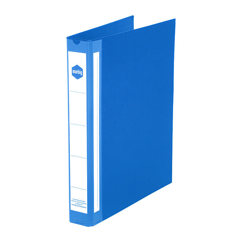Marbig Deluxe A4 4D Ring Binder PE Blue