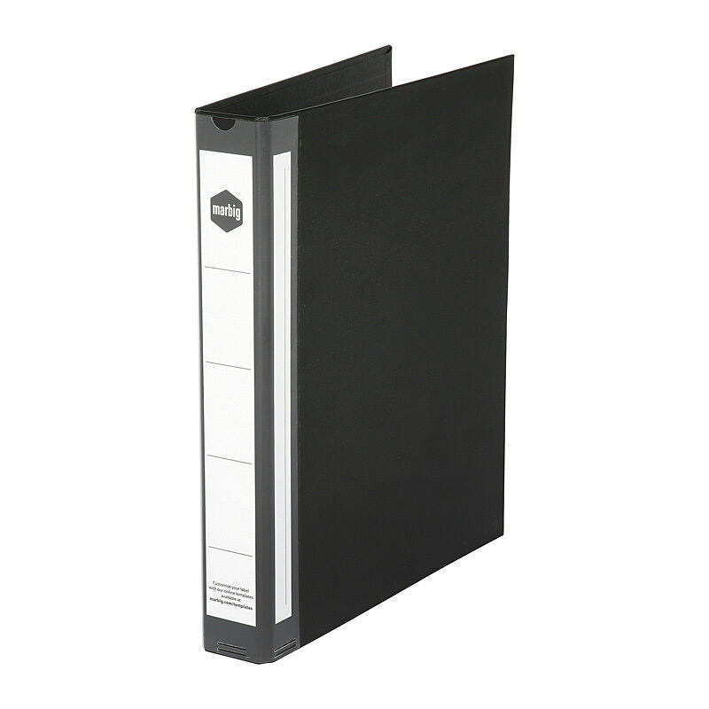 Marbig Deluxe A4 2D Ring Binder PE Black