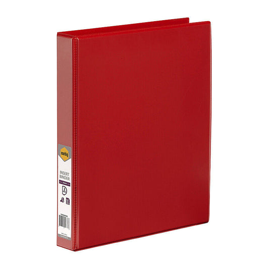 Marbig Insert Binder A4 2D 25 mm Red