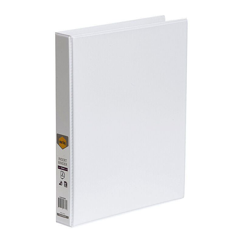 Marbig Insert Binder A4 2D 25 mm White