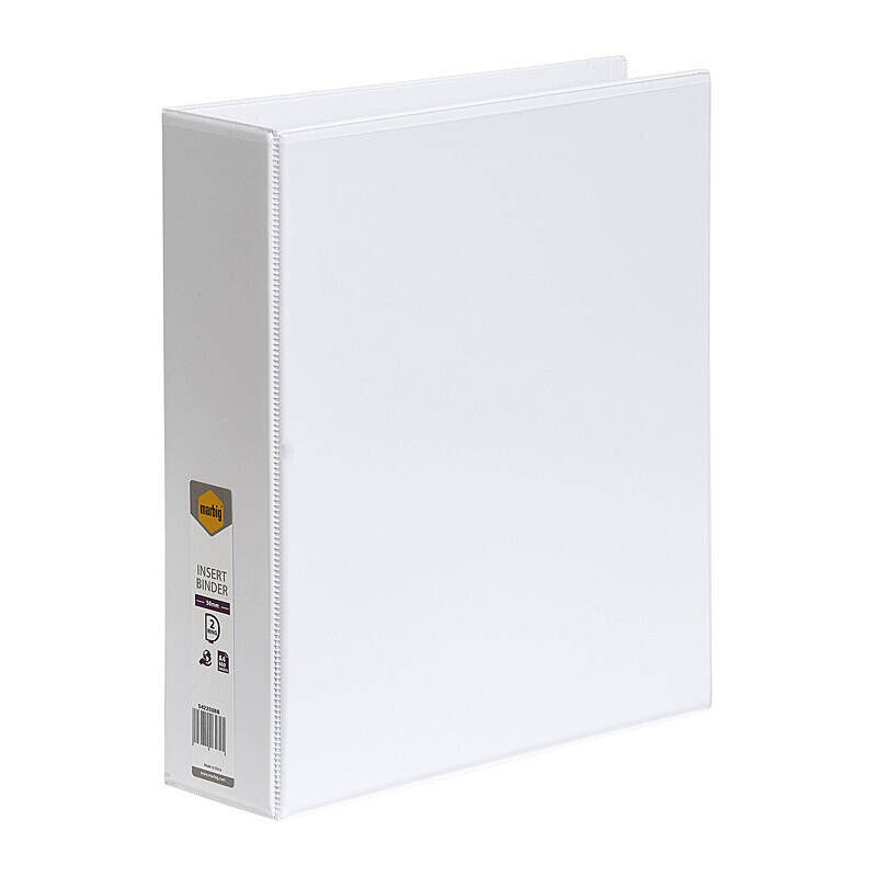 Marbig A4 Insert Binder 2D Ring 50 mm White