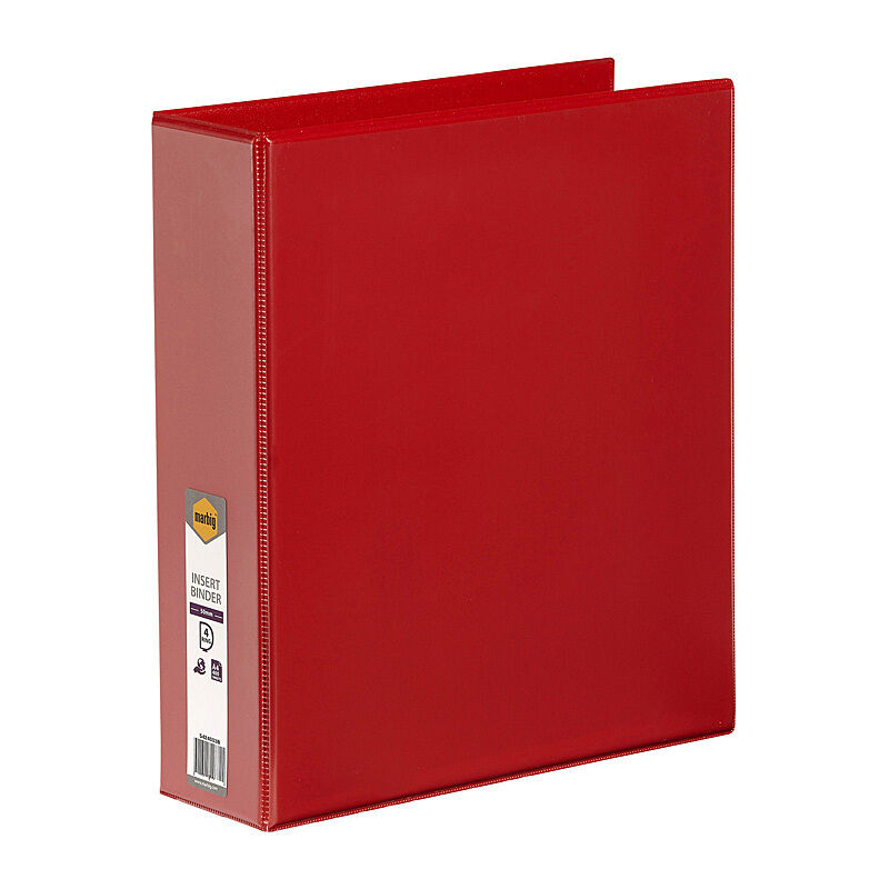 Marbig A4 Insert Binder 4D Ring 50 mm Red