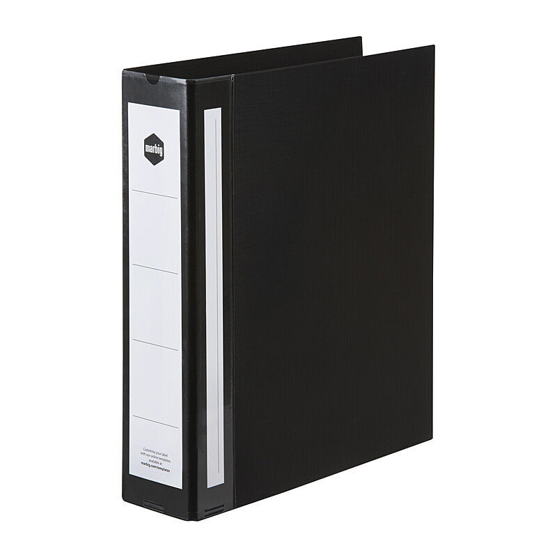 Marbig Deluxe A4 Ring Binder 4D 50 mm PE Black
