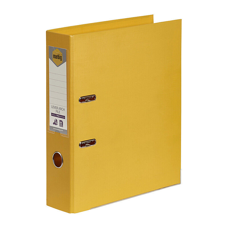 Marbig Lever Arch File A4 Yellow