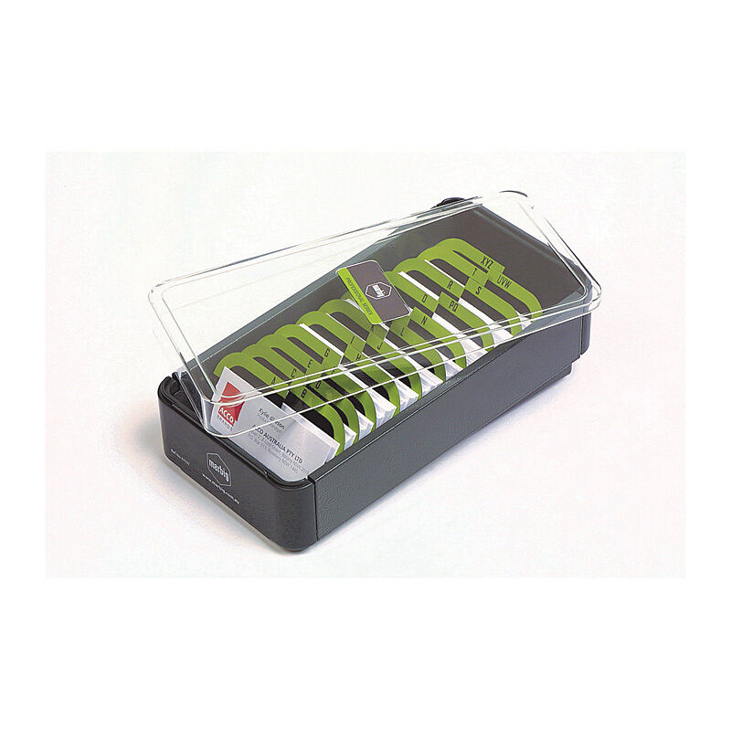 Marbig Business Card File Box - 400 Capacity