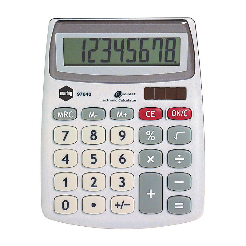 Marbig Desktop Calculator - 8 Digit Display