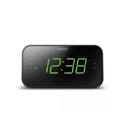 Philips Large Display FM Clock Radio TAR3306/79, Dual Alarm - 20 Presets