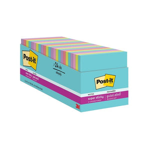 Post-It SS Notes 654-24SSMIA Cabinet Pack 76X76 Supernova Neon Pack of 24