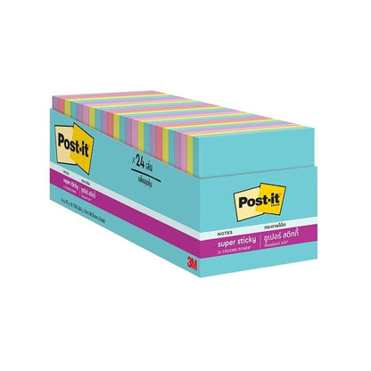 Post-It SS Notes 654-24SSMIA Cabinet Pack 76X76 Supernova Neon Pack of 24