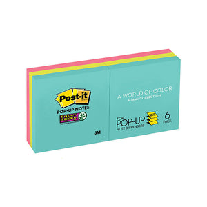 Post-It Note Pop-Up R330-6SSMIA Supernova Neons 73X73mm Pack of 6