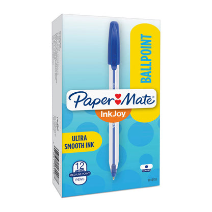 Paper Mate InkJoy 50ST Capped Ball Pen Blue Pack of 12