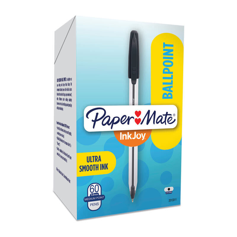 Paper Mate InkJoy 50ST Ballpoint Pen Black - Pack of 60