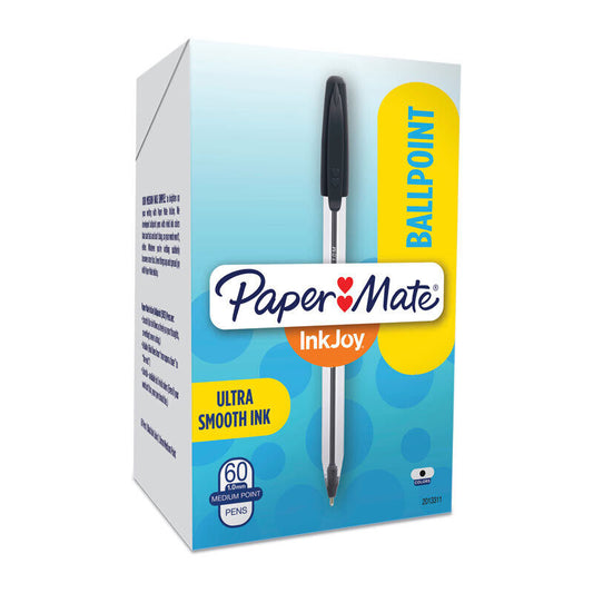 Paper Mate InkJoy 50ST Ballpoint Pen Black - Pack of 60