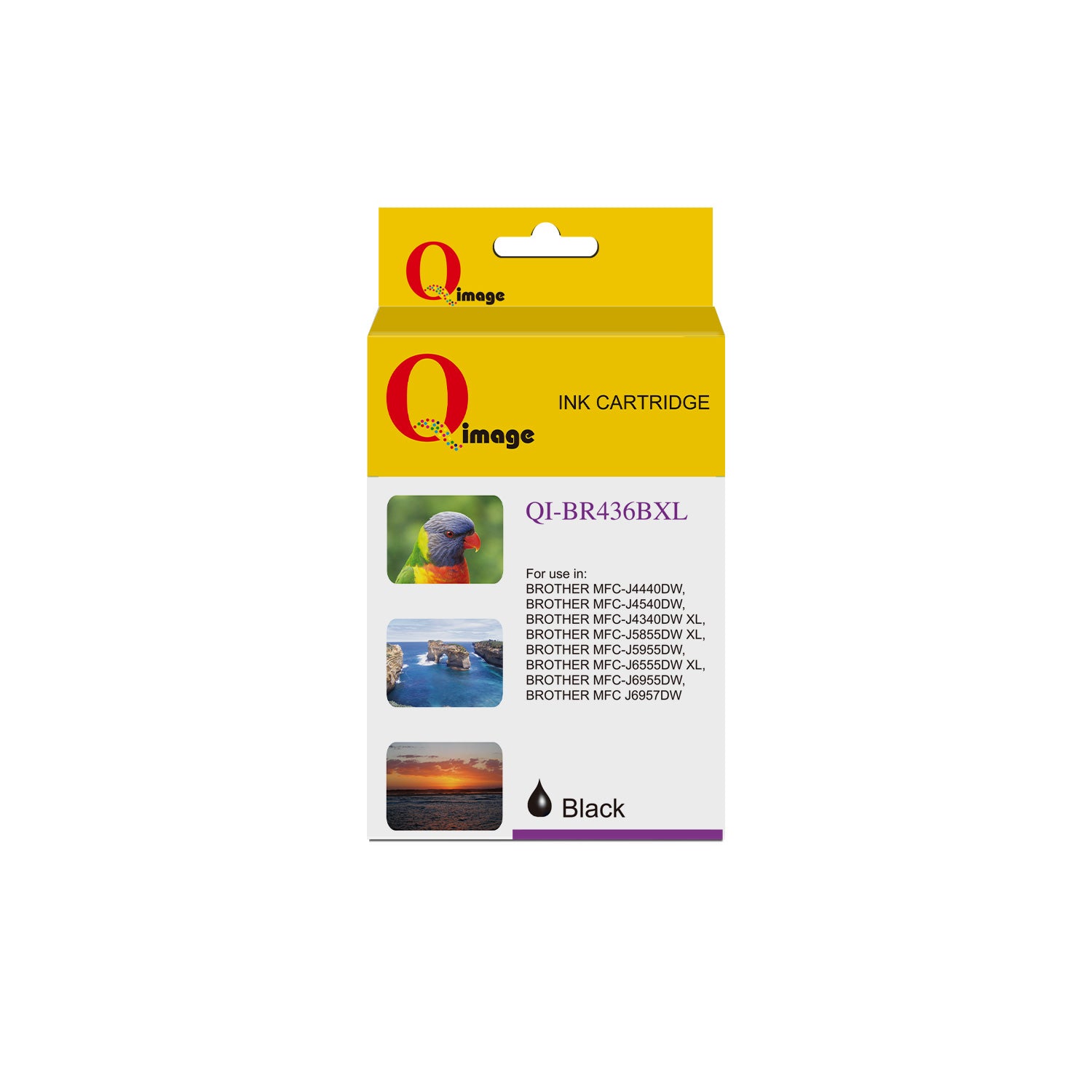 Q-Image Compatible Brother LC436XL Black Pigment Ink Cartridge Cartridge