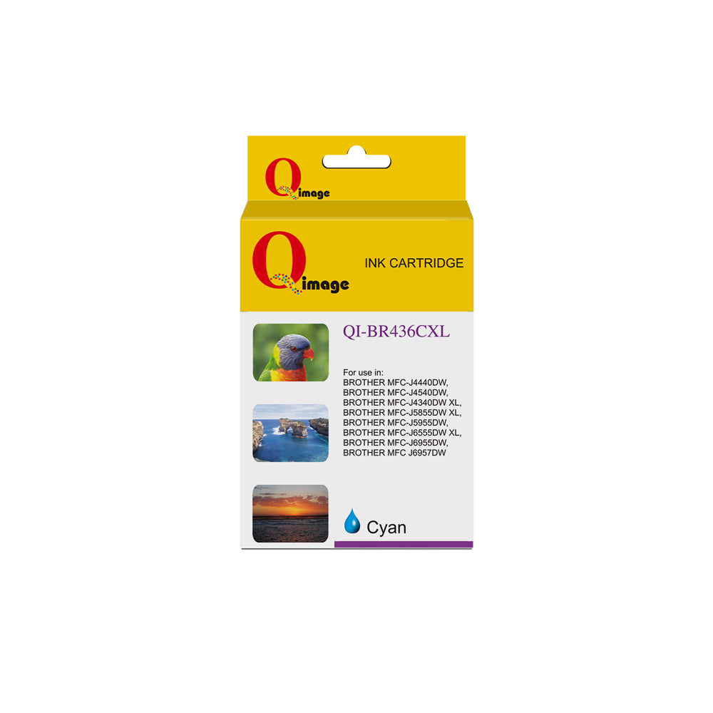 Q-Image Compatible Brother LC436XL Cyan Pigment Ink Cartridge Cartridge