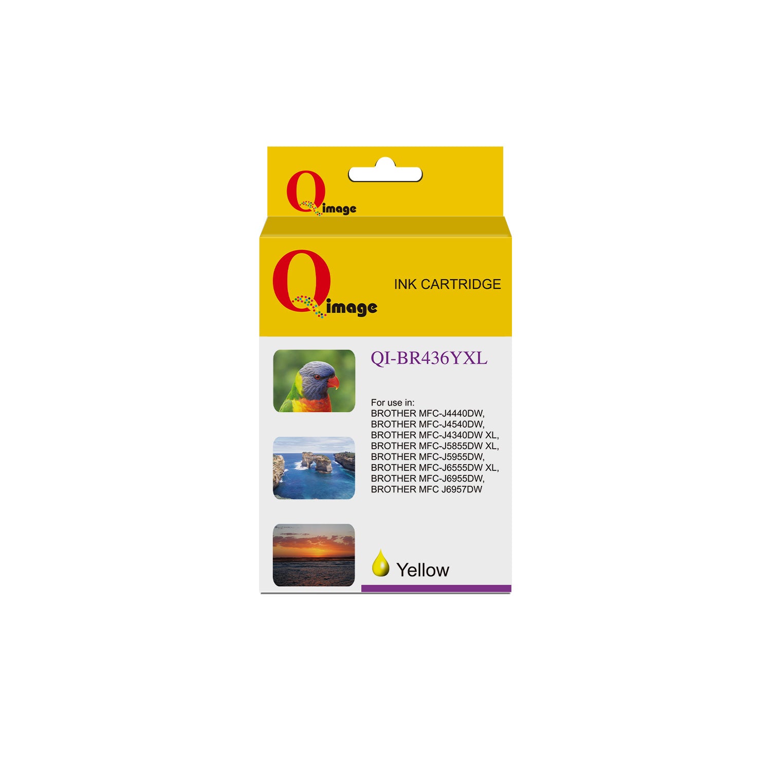 Q-Image Compatible Brother LC436XL Yellow Pigment Ink Cartridge Cartridge