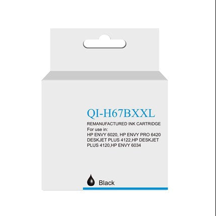 Q-Image Compatible HP 67XXL Black Inkjet Cartridge
