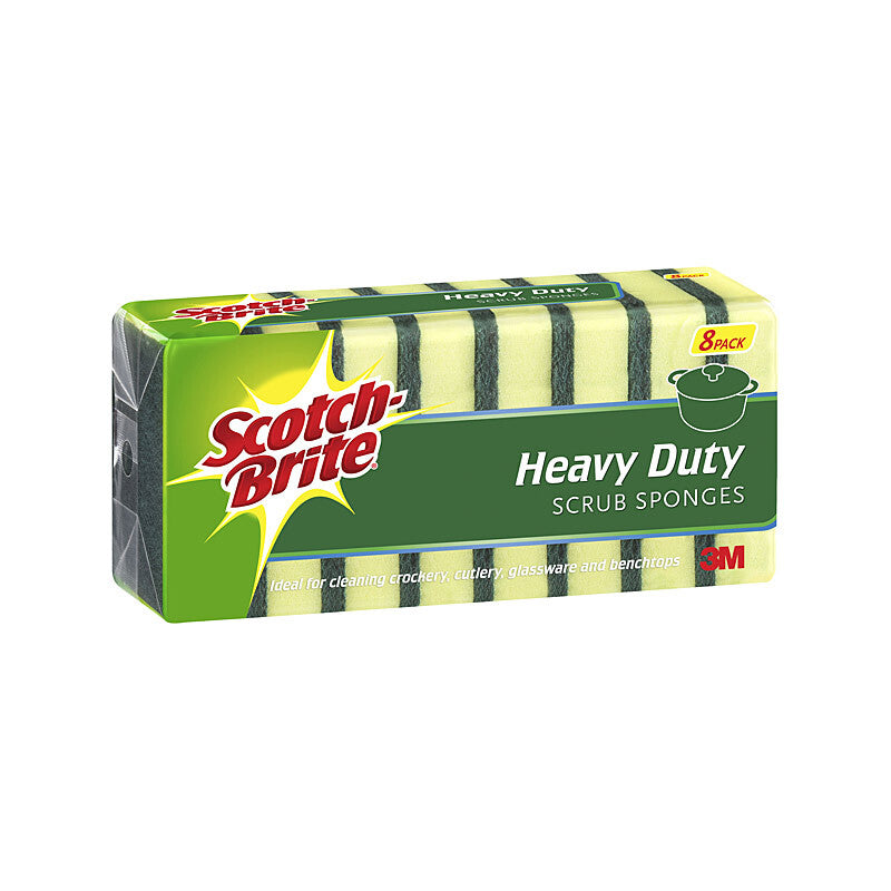 Scotch-Brite Heavy-Duty Scrub Sponge - Pack of 8