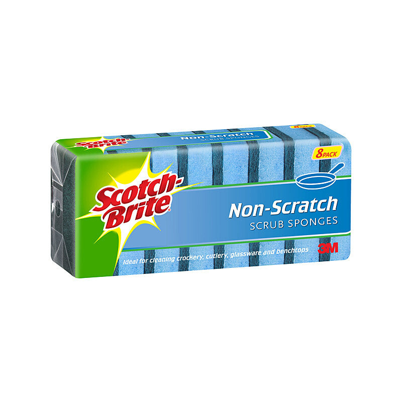 Scotch-Brite No-Scratch Scrub Sponge - Pack of 8