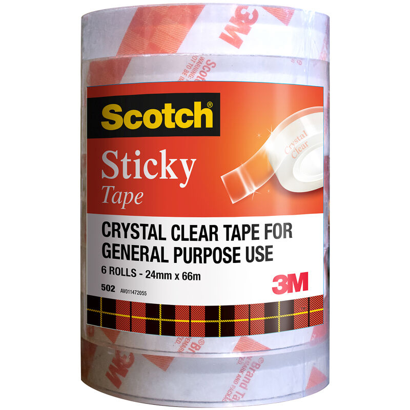 Scotch Sticky Tape 502 - 24 mm Tower - Pack of 6
