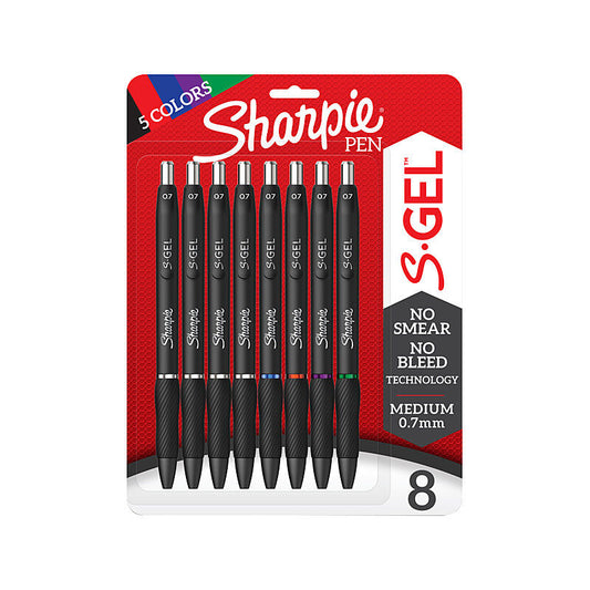 Sharpie Gel 0.7mm Business Assorted - Pack of 8