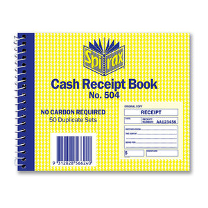 Spirax 504 Cash Record Quarto Book- Pack of 5