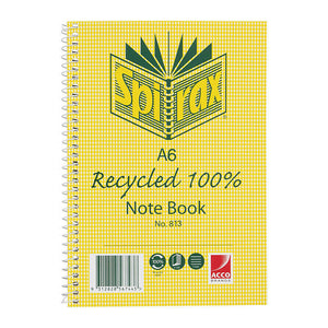 Spirax 813 Notebook, A6 100 Pages - Pack of 5
