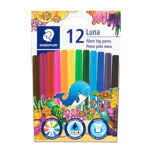 Staedtler Luna Felt Tip Assorted - Wallet of 12