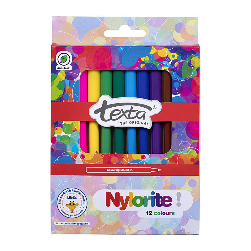 Texta Nylorite Colour Marker Pack of 12