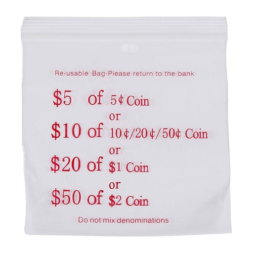 [CUMSB20RP] Cumberland Coin Bags 110 mm x 100 mm - Pack of 100